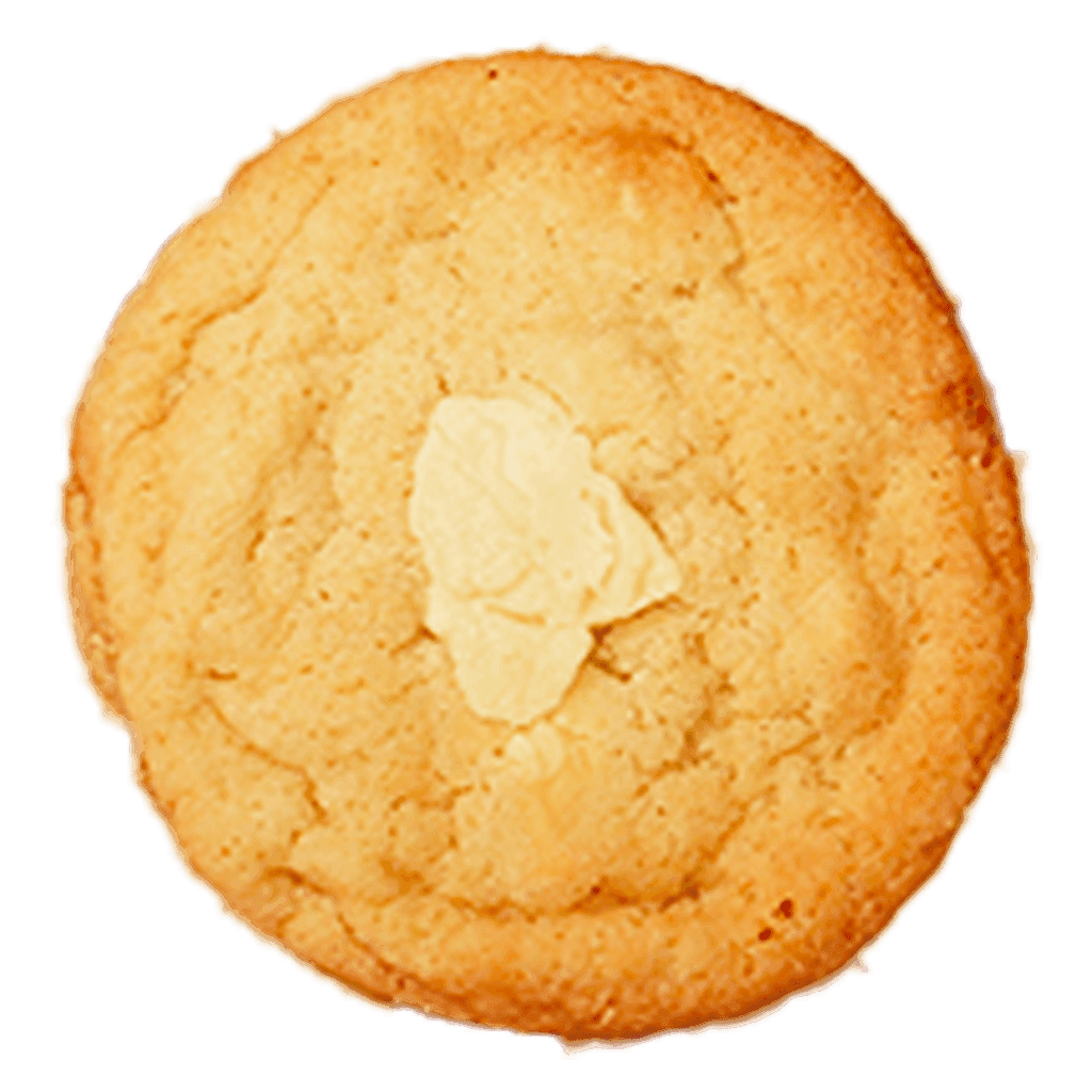 White Chocolate cookie, seen from above